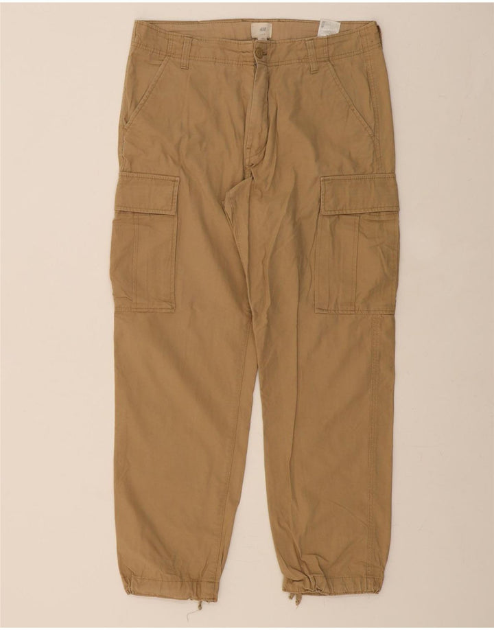 H&M Mens Joggers Cargo Trousers W32 L28 Brown Cotton Vintage H&M and Second-Hand H&M from Messina Hembry 