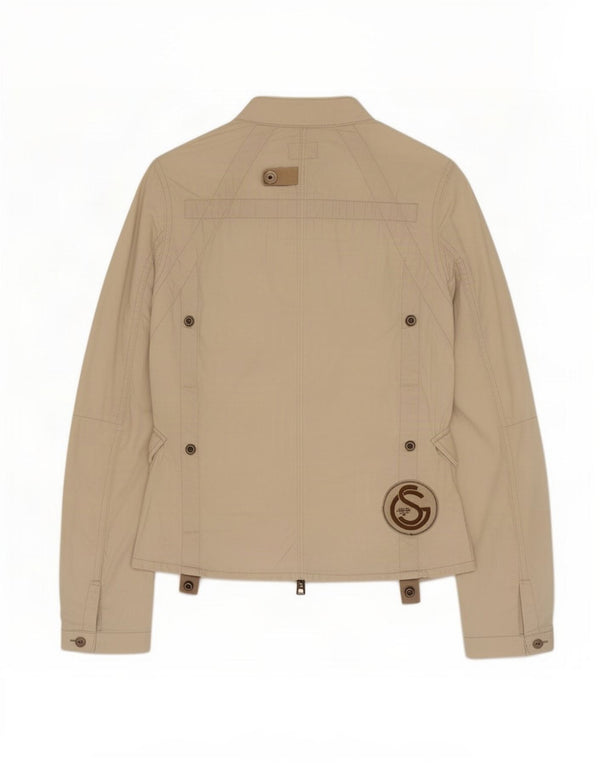 G-Star Womens Utility Jacket UK 6 XS Beige Bomuld
