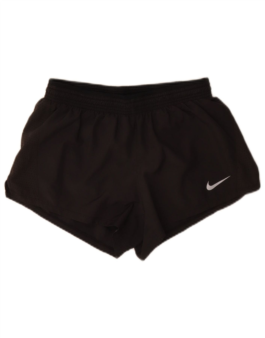 Nike Dame Dri Fit Sports Shorts UK 12 Medium Sort Polyester