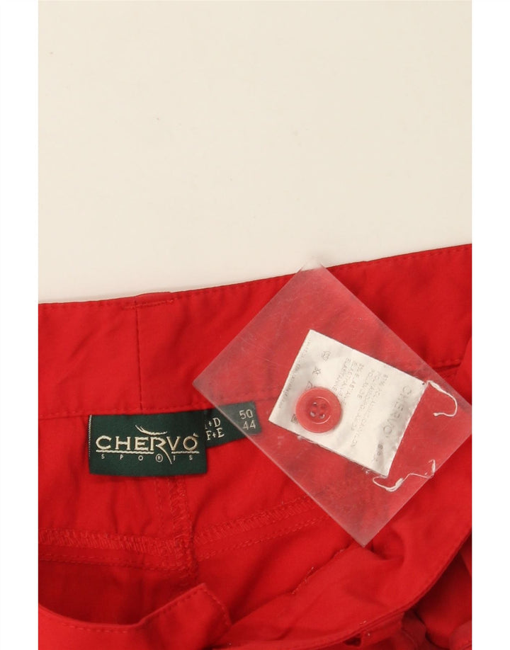 CHERVO Herre Casual Shorts IT 50 Large W34 Rød Polyamid