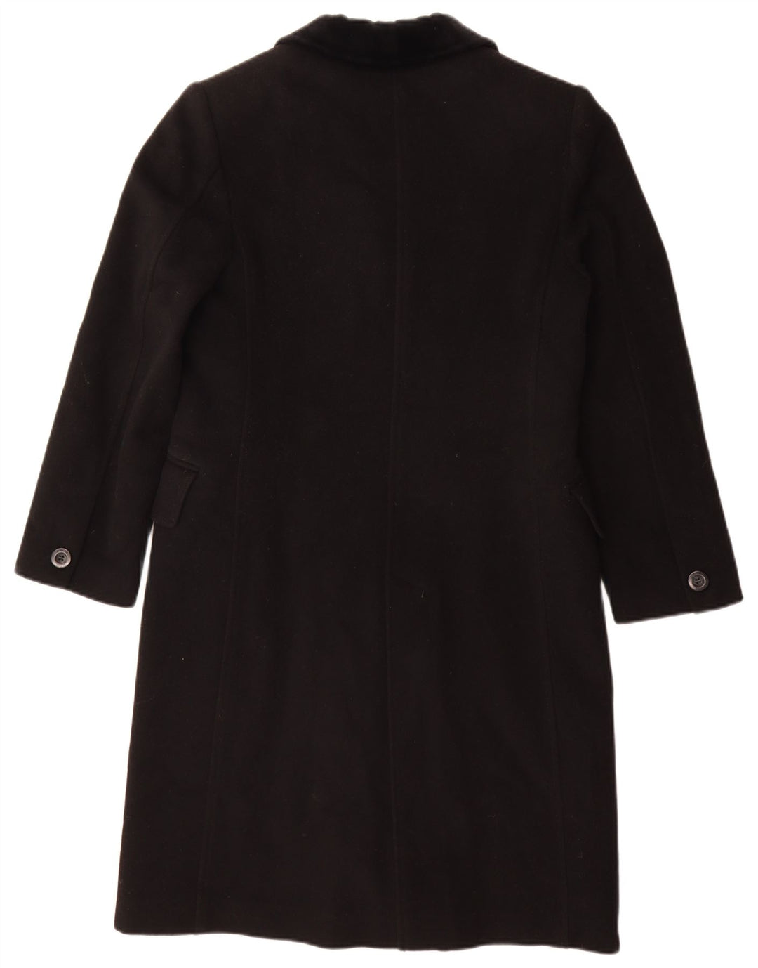 Pierre Cardin Dame Overfrakke EU 38 Medium Sort Uld Klassisk
