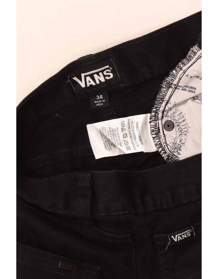 Vans Herre Slim Jeans W34 L32 Sort Bomuld