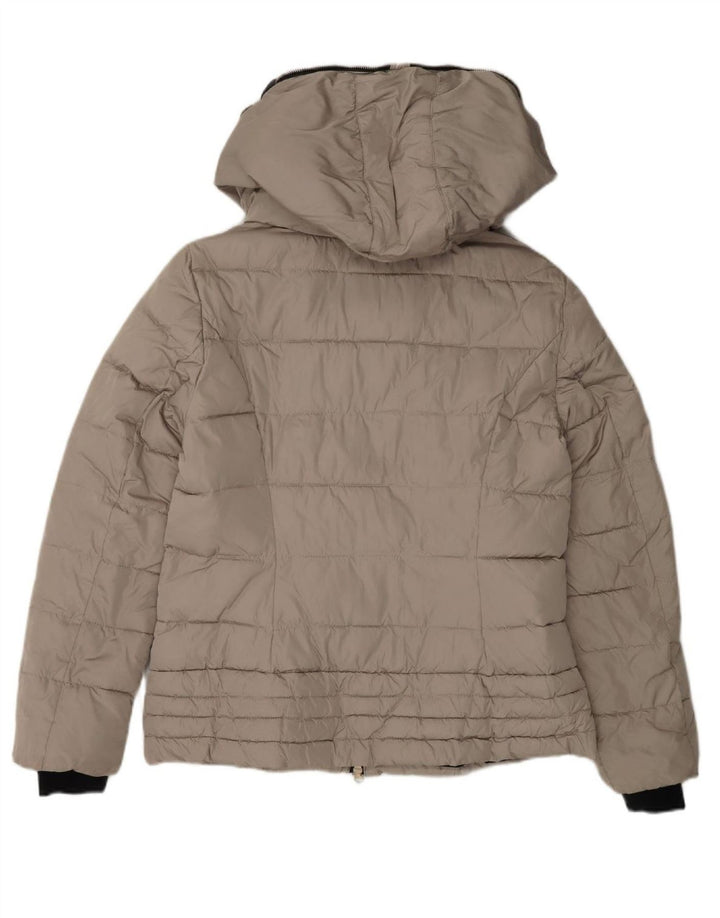 ELLESSE Womens Hooded Padded Jacket UK 18 XL Grey Polyester