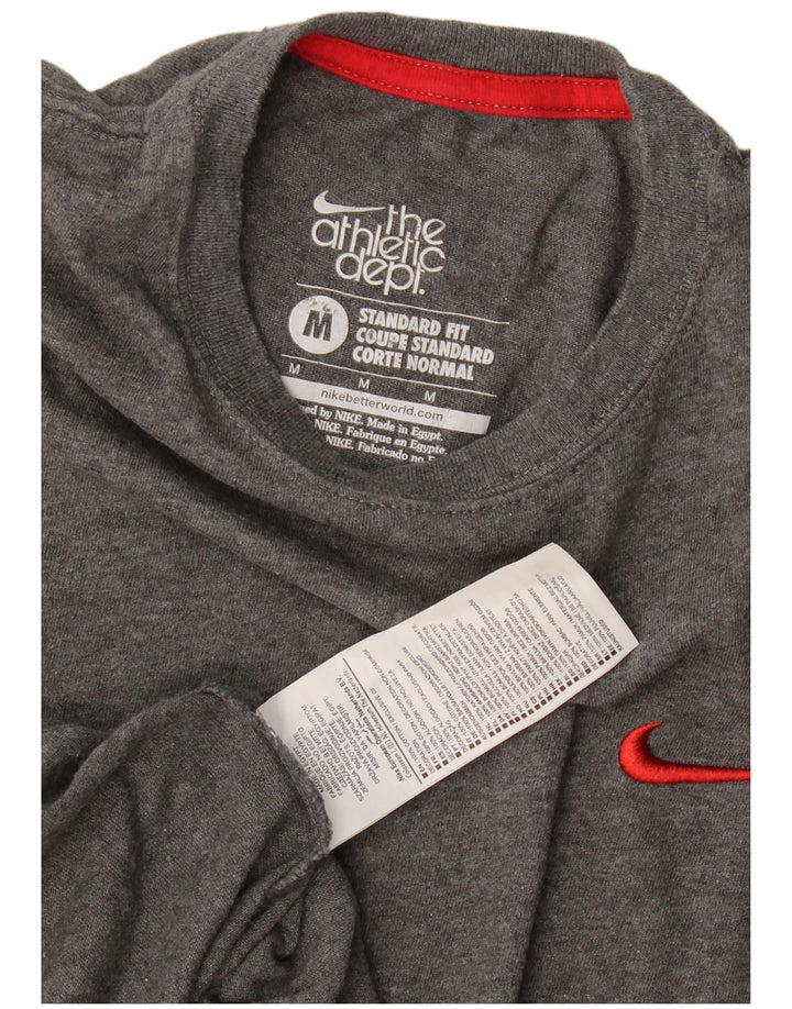 Nike Herre The Athletic Dept. Standard Fit T-shirt Top Medium Grå Bomuld