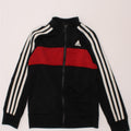 ADIDAS Boys Tracksuit Top Jacket 7-8 Years Black Colourblock Polyester Vintage Adidas and Second-Hand Adidas from Messina Hembry 