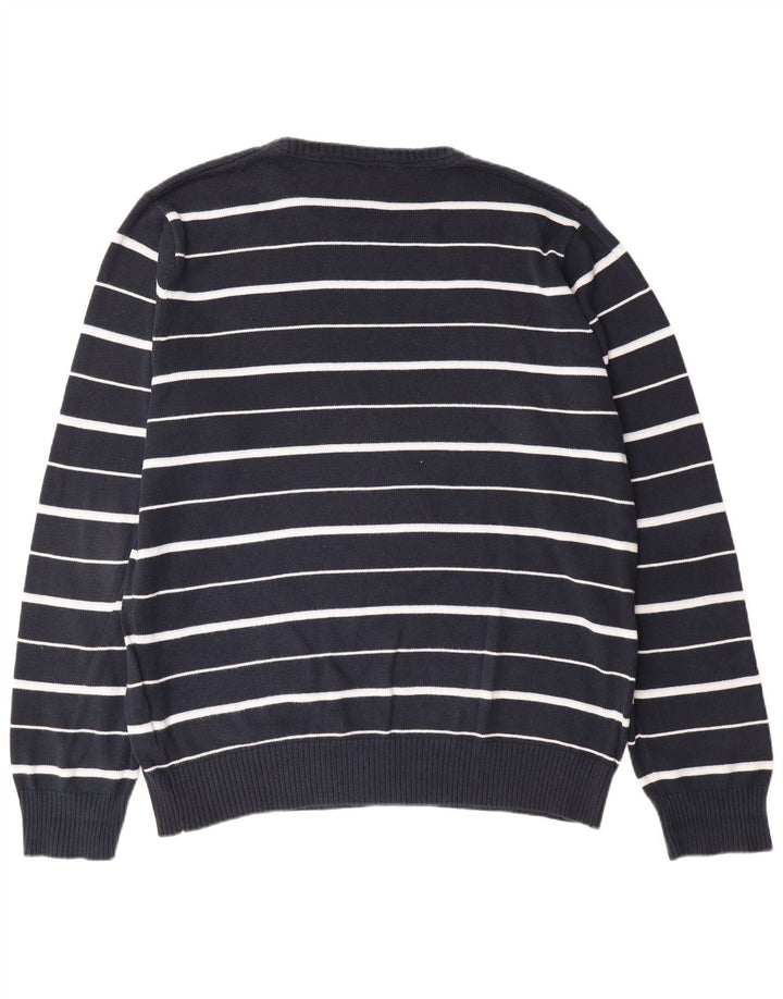 TIMBERLAND Herre sweater med rund hals XL marineblå stribet bomuld