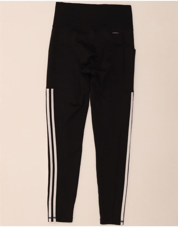 Adidas Womens Climalite Leggings UK 8/10 Small Black Polyester