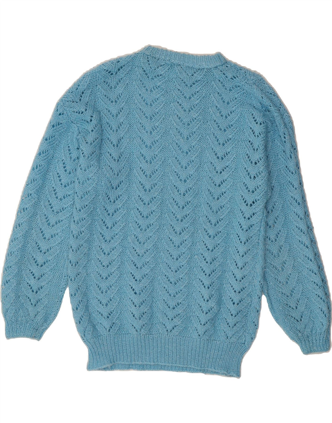 VINTAGE Womens Crew Neck Jumper Sweater UK 16 Large Blue Vintage Vintage and Second-Hand Vintage from Messina Hembry 