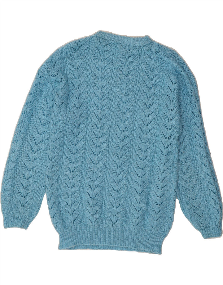 VINTAGE Womens Crew Neck Jumper Sweater UK 16 Large Blue Vintage Vintage and Second-Hand Vintage from Messina Hembry 