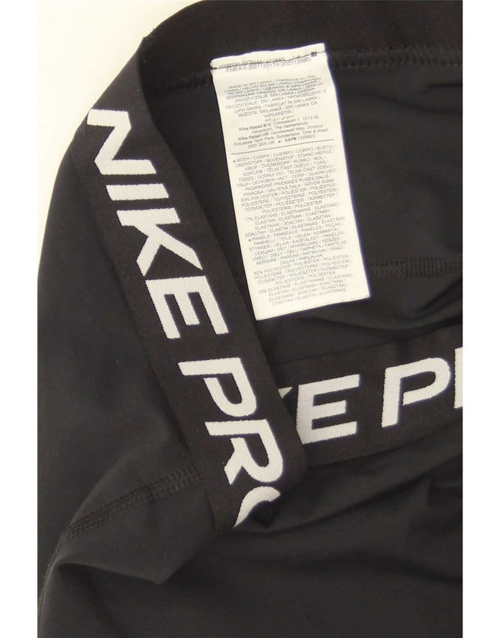 Nike Dame Grafiske Leggings UK 14 Large Sort Polyester