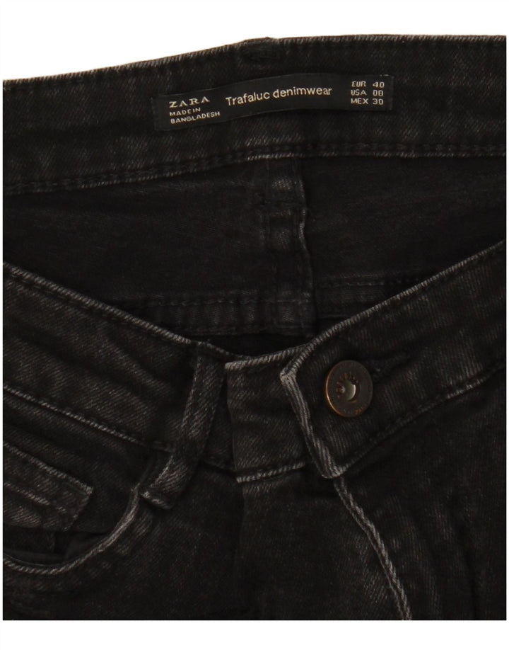 ZARA Dame Slim Jeans EU 40 Medium W30 L28 Sort
