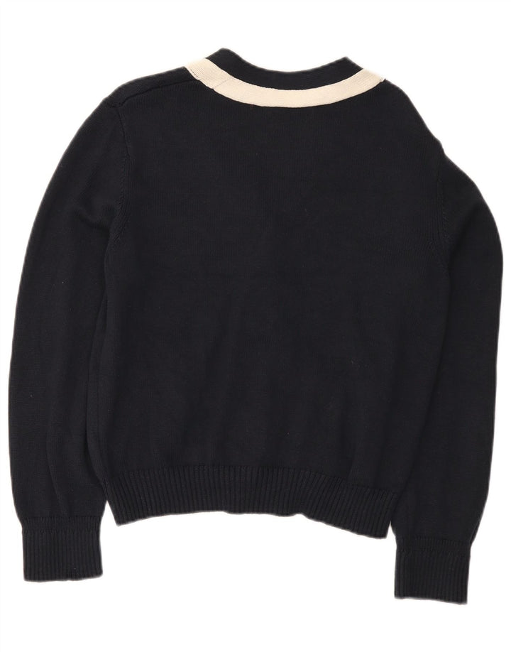 Marks & Spencer Dame Cardigan Sweater UK 14 Medium Navy Blue Colourblock