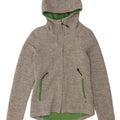 Bænk Dame Hætte Strik Bomber Jacket UK 12 Medium Grå Akryl