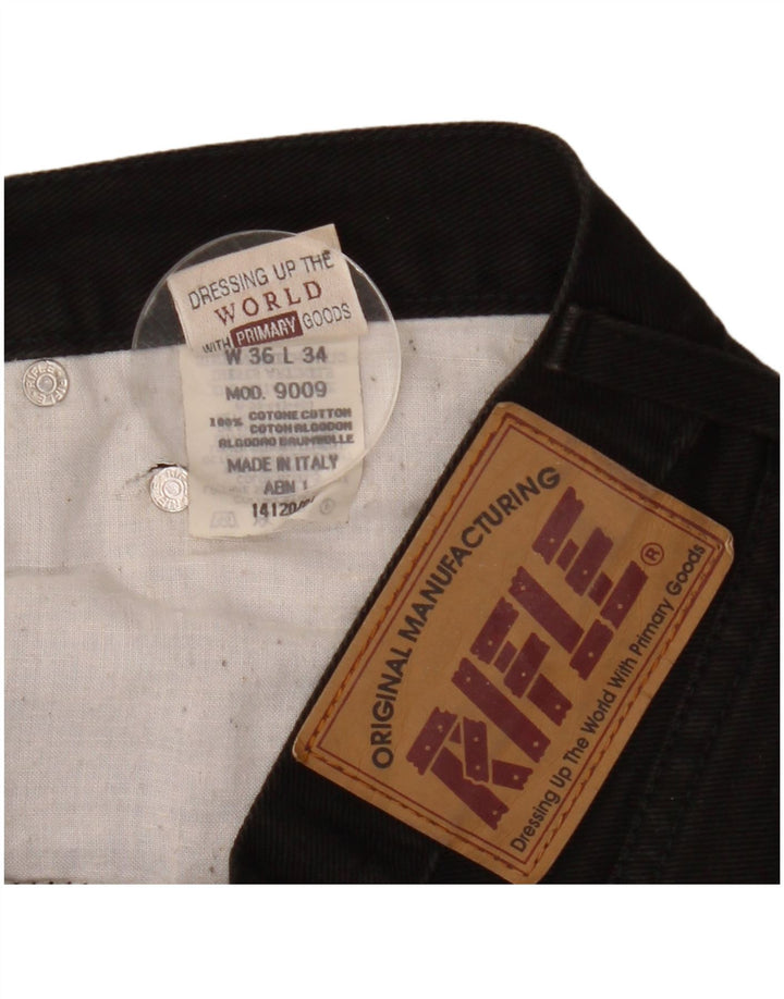 Rifle Dame Straight Jeans W36 L34 Sort Bomuld