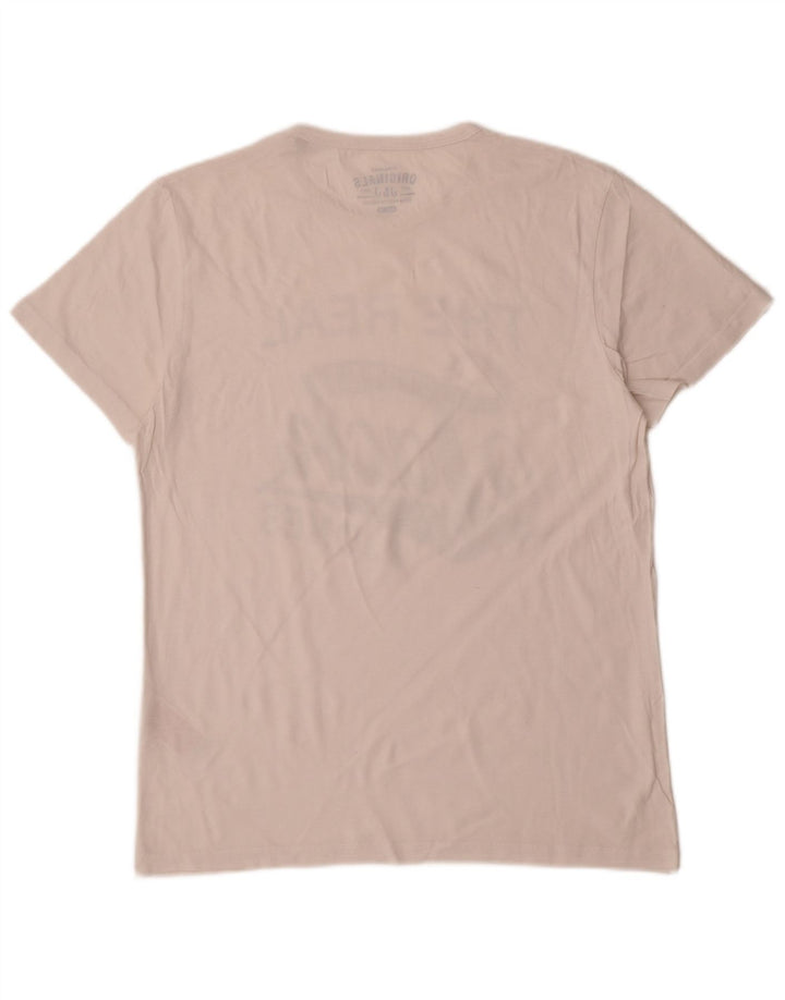 Jack & Jones Herre grafisk T-shirt Top Medium Hvid Bomuld
