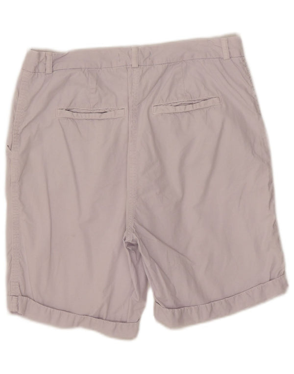 Marks & Spencer kvinders højtaljede chinoshorts UK 12 Medium W32 Grå Bomuld
