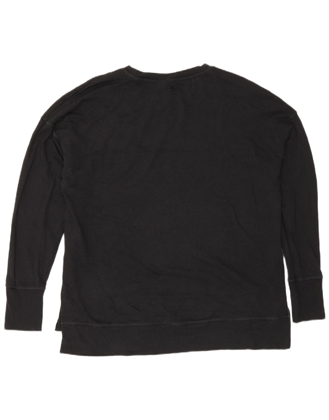 Sweaty Betty Womens Oversized Sweatshirt Jumper UK 14 Medium Sort Bomuld