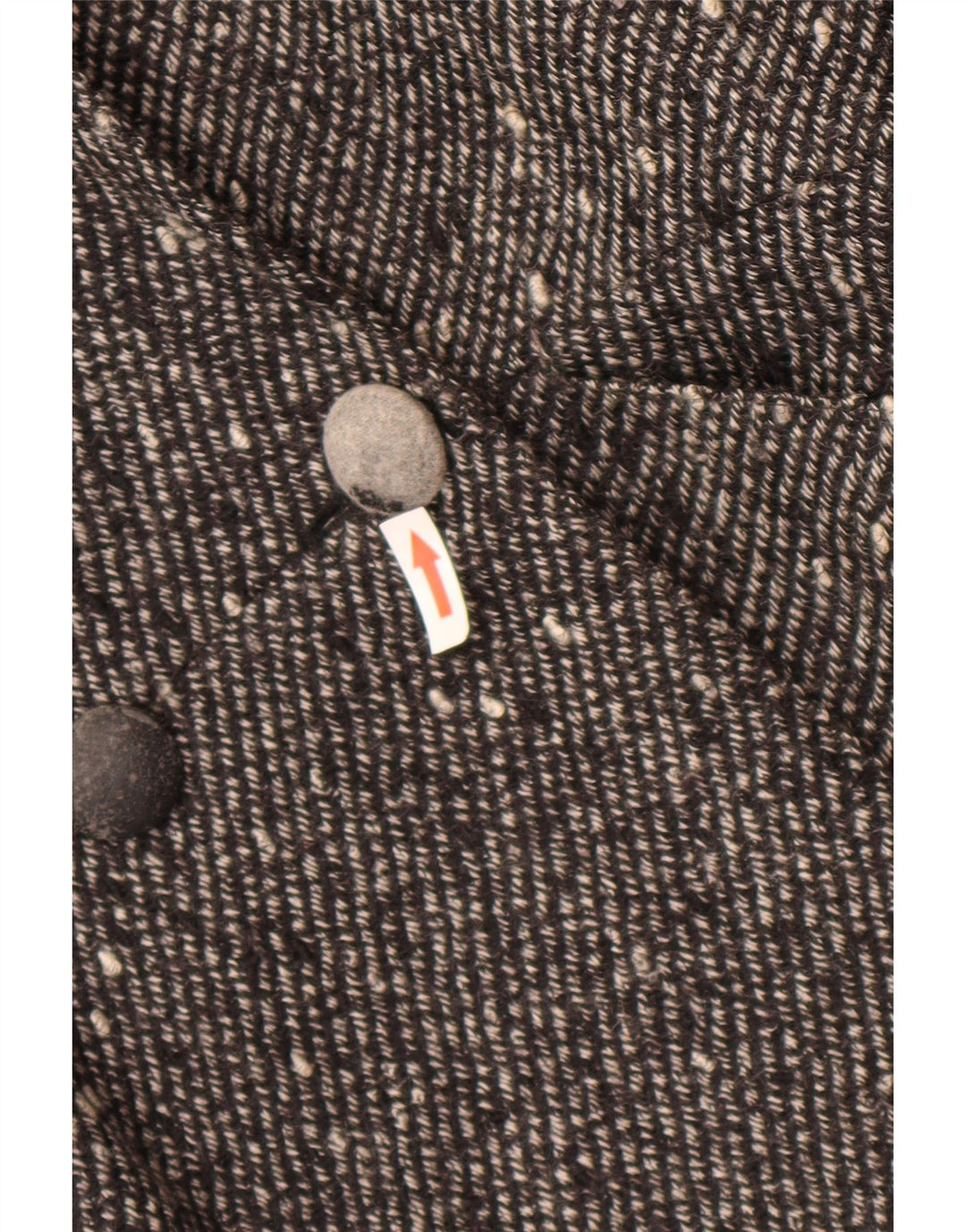 Vintage dobbeltradet blazerjakke til kvinder EU 42 Large Black Flecked Wool