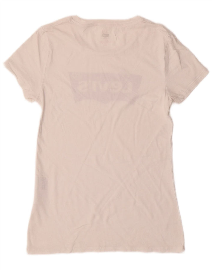 LEVI'S Womens Graphic T-Shirt Top UK 10 Small White