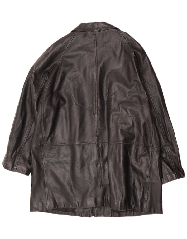 Vintage herre læderfrakke UK 42 XL Sort