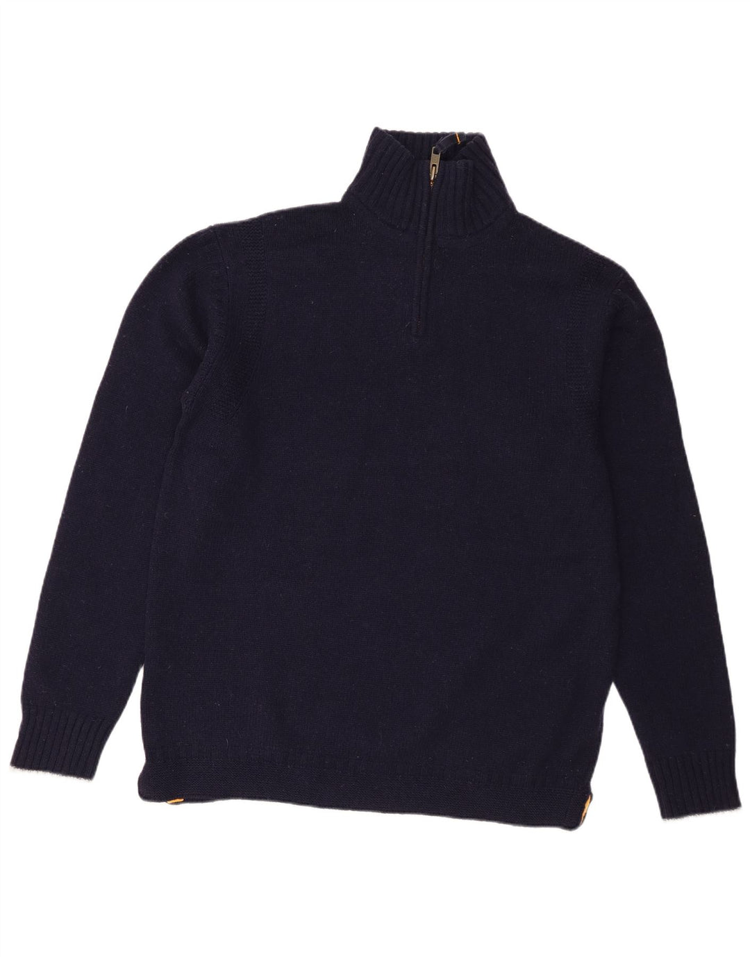 Boden Herre Zip Neck Jumper Sweater Stor Marineblå Lammeuld