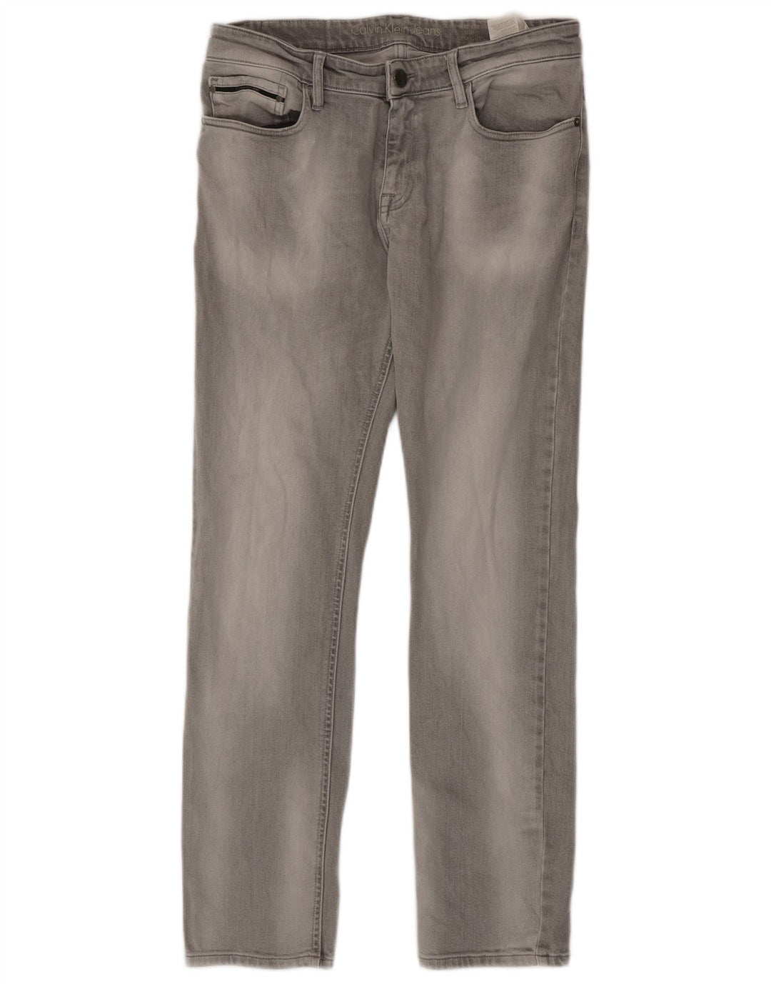 Calvin Klein Herre Slim Jeans W32 L32 Grå Bomuld