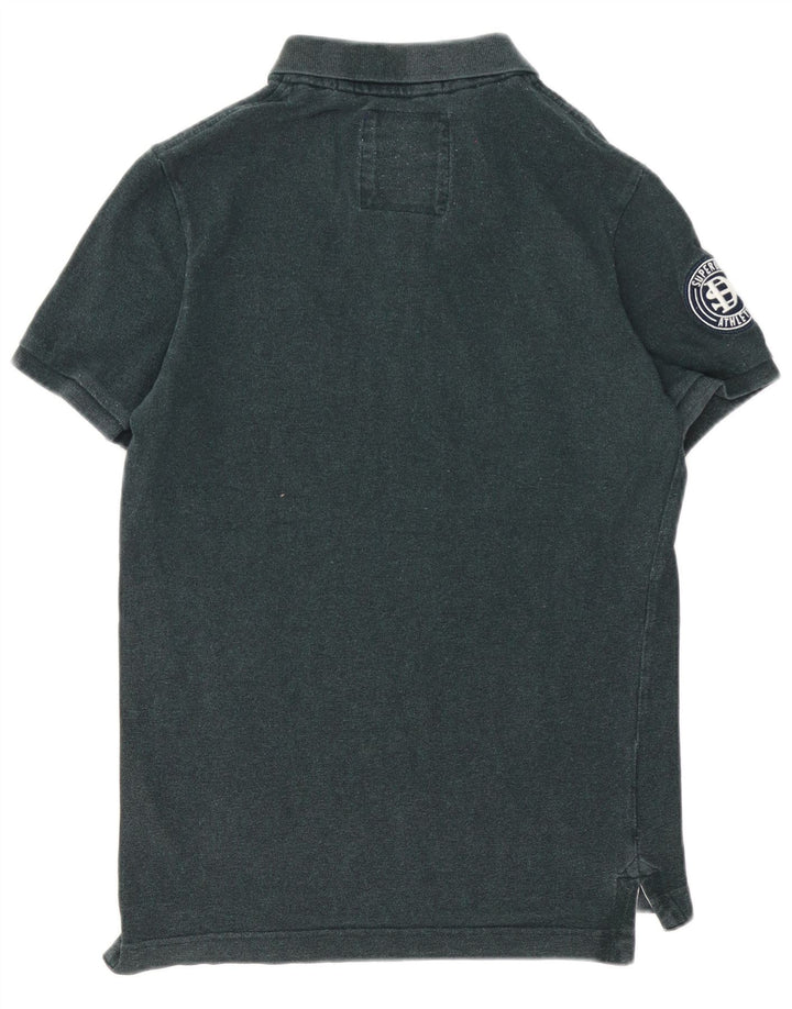Superdry grafisk poloshirt til mænd mellemgrøn bomuld