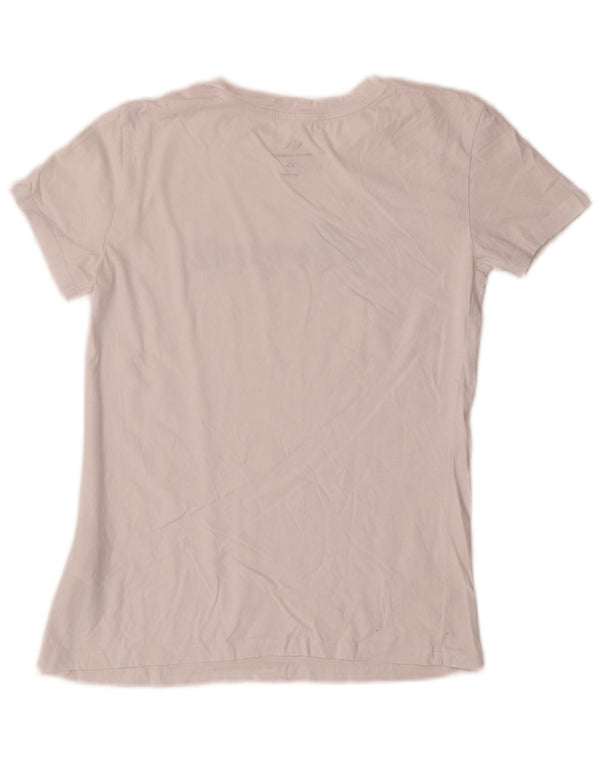 Armani Exchange Womens Grafisk T-Shirt Top UK 6 XS Hvid Bomuld