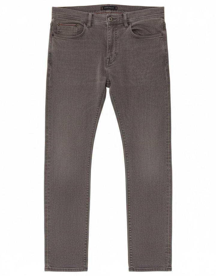 Tommy Hilfiger Herre Bleecker Slim Jeans W32 L32 Grå Bomuld