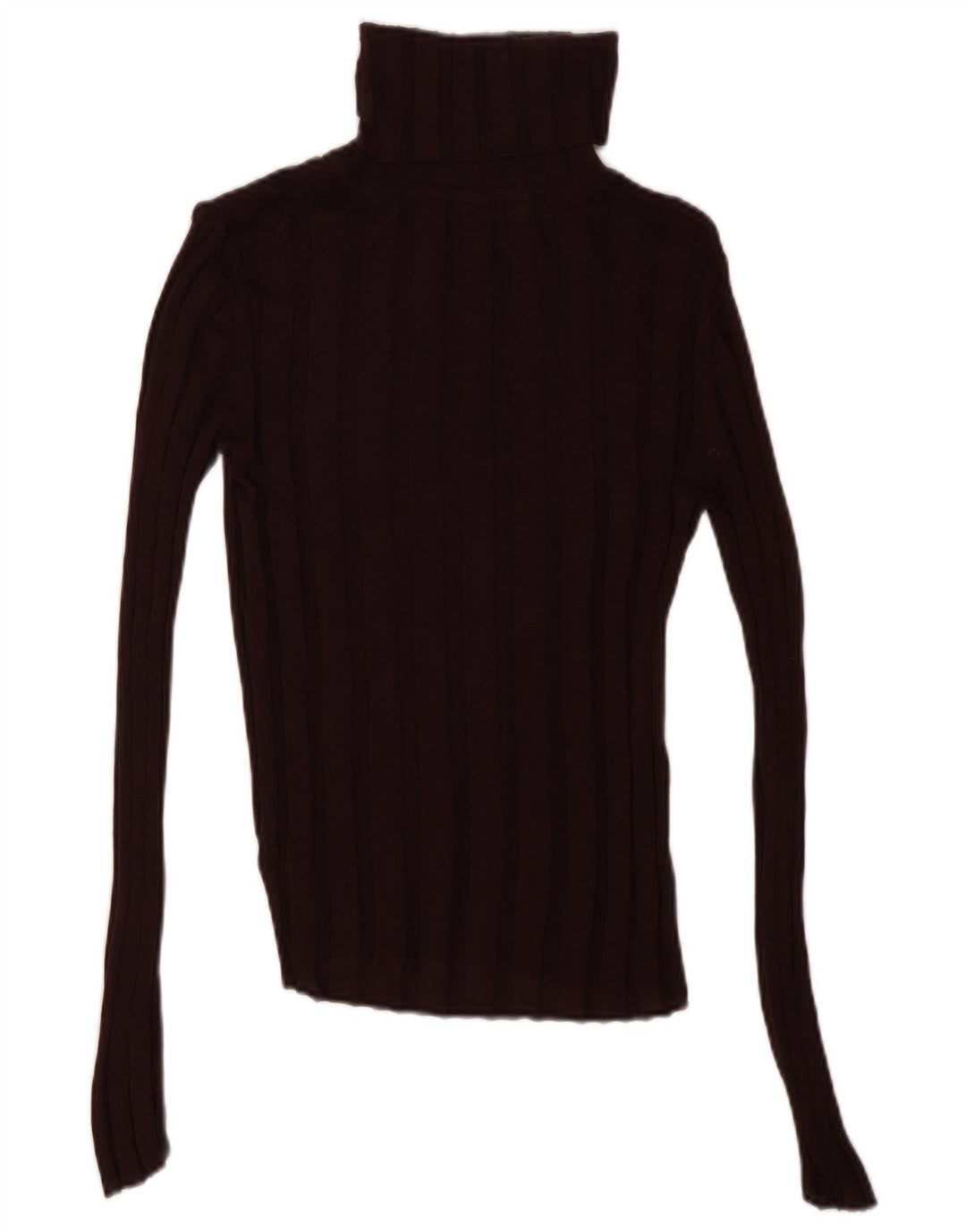 Zara Dame Roll Neck Bluse Top UK 10 Small Burgundy Lyocell