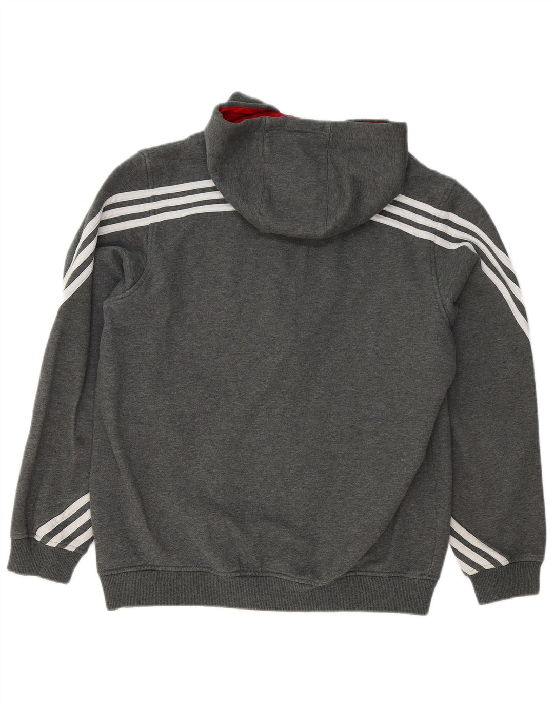 Adidas Hættetrøje med lynlås til mænd Stor grå bomuld