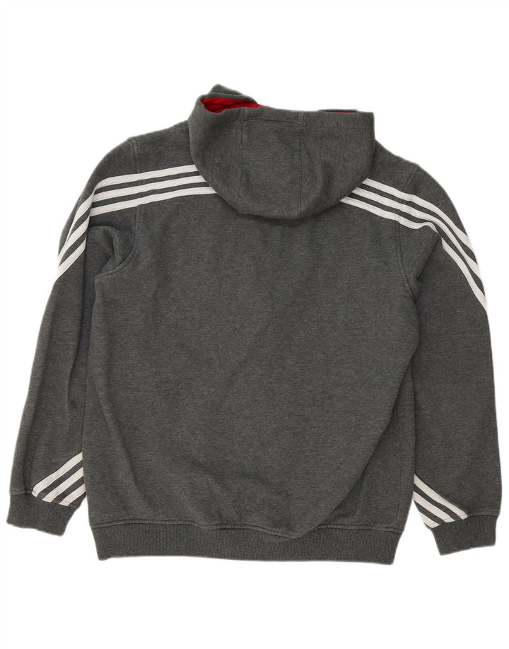Adidas Hættetrøje med lynlås til mænd Stor grå bomuld