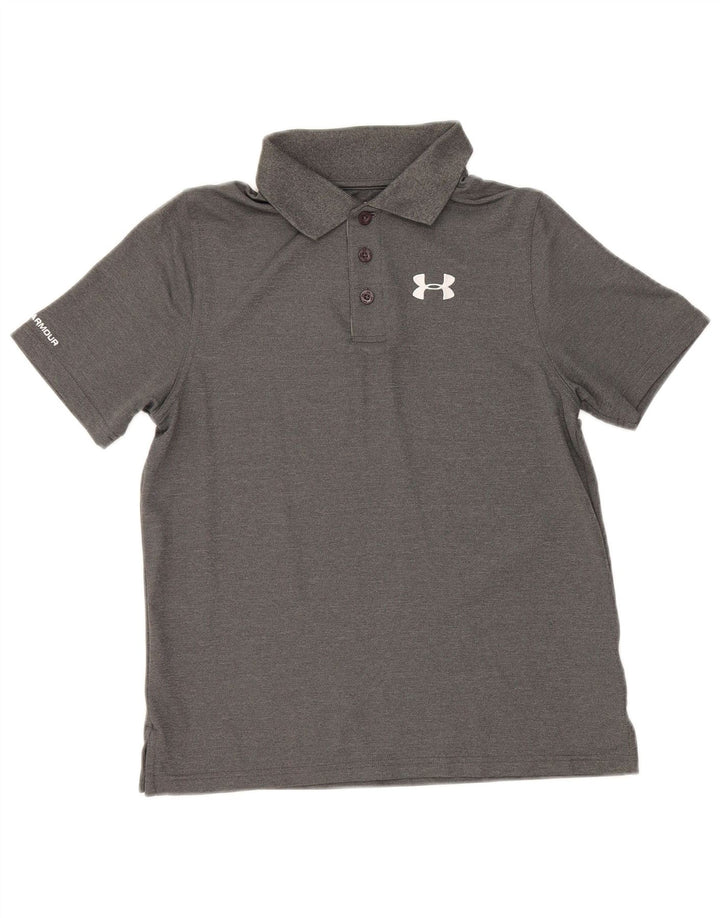 Under Armour Boys Heat Gear Polo Shirt 11-12 Years Large Grå Polyester