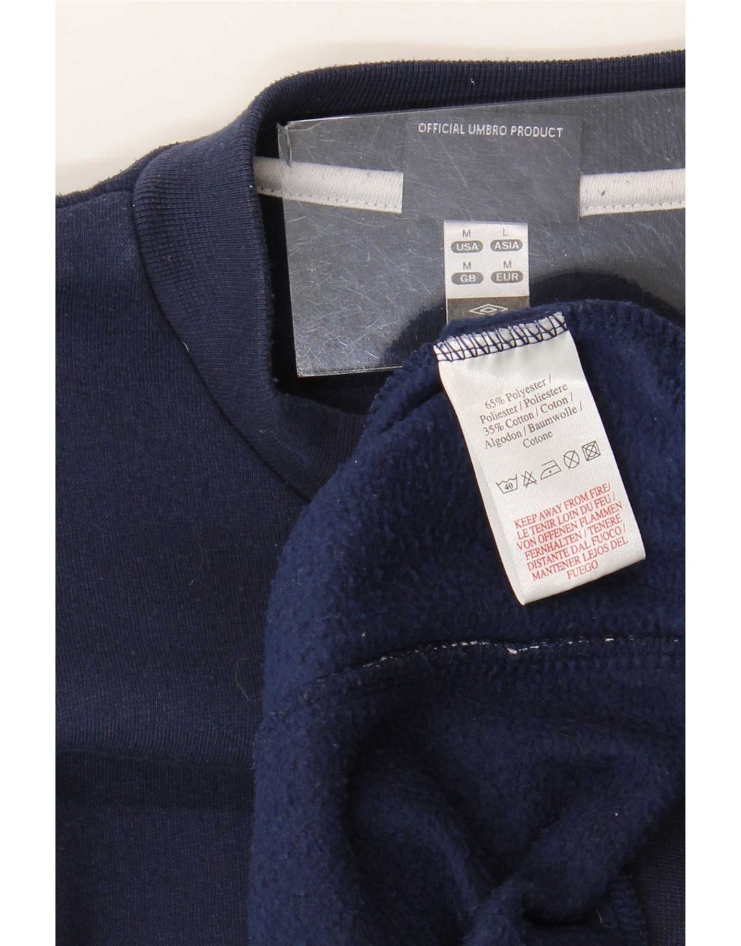 Umbro Herre Sweatshirt Jumper Medium Marineblå Polyester