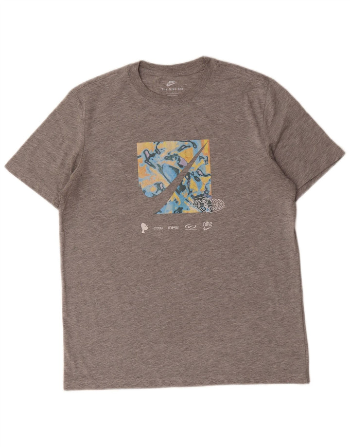 Nike grafisk t-shirt top til mænd, lille grå bomuld