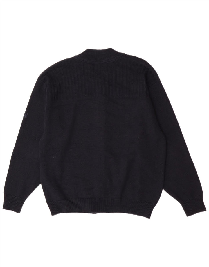 WESTBURY Herre cardigan sweater Stor marineblå uld