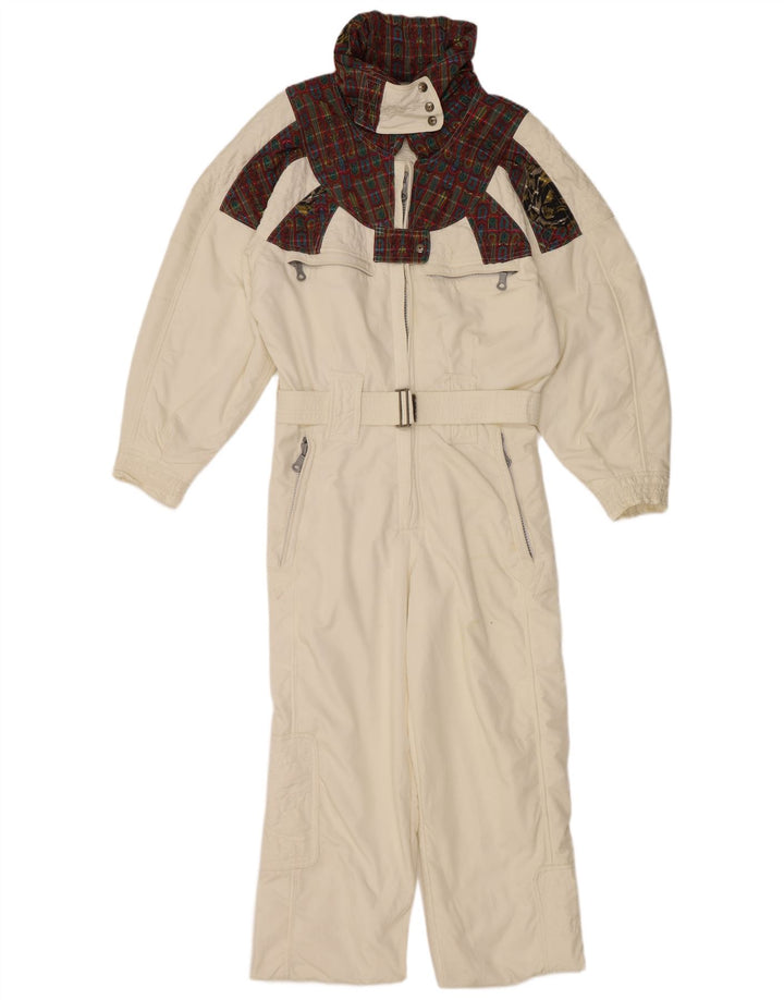 CHERVO Dame Ski Jumpsuit IT 42 Medium White Ternet polyamid