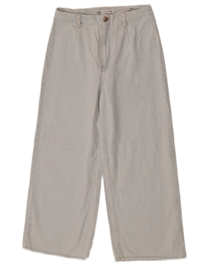 Zara Dame Jeans med brede ben EU 40 Medium W30 L26 Blå