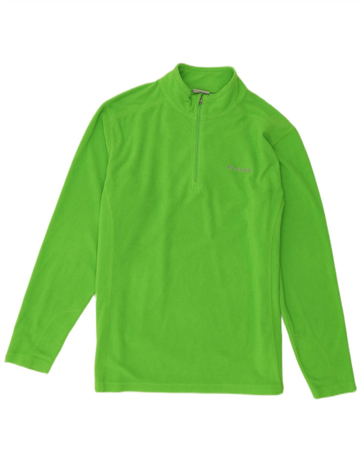 Columbia herre lynlås hals fleece jumper stor grøn polyester