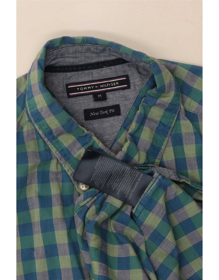 Tommy Hilfiger Herre New York Fit skjorte Medium Blue Gingham Cotton