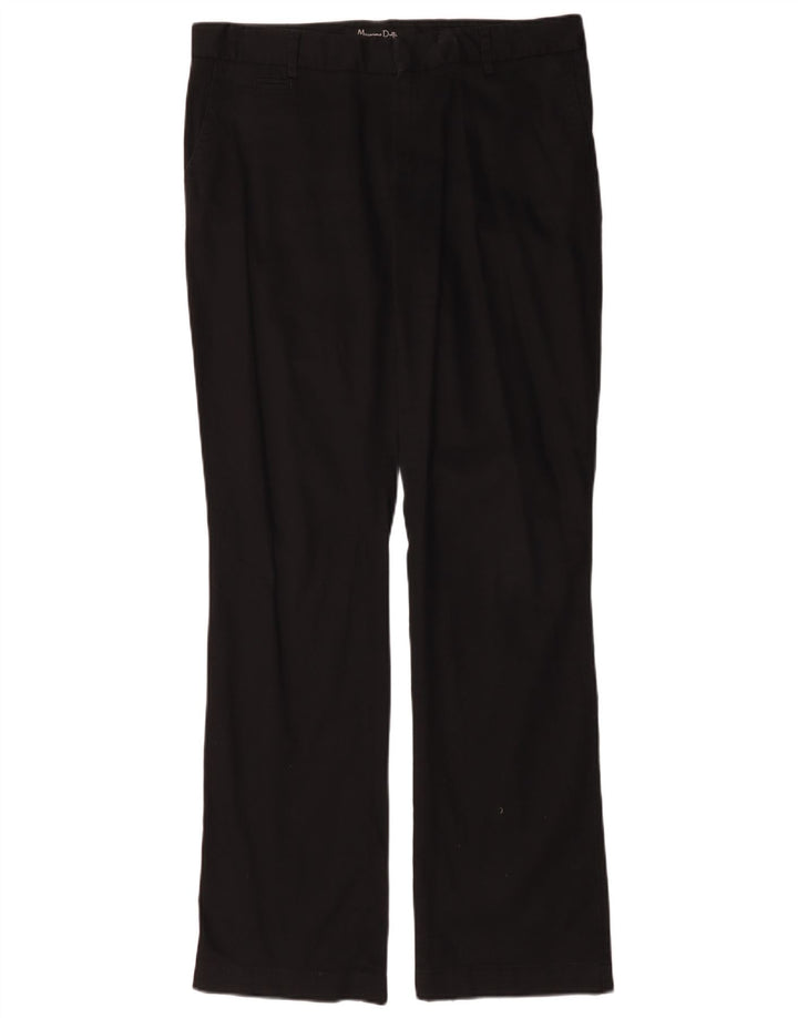 Massimo Dutti Dame Bootcut Chino Bukser W34 L32 Sort Bomuld