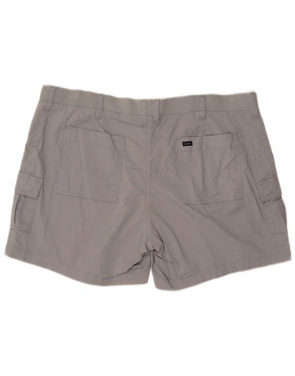 LEE Womens Regular Fit Mid Rise Cargo Shorts US 22 3XL W42 Grå Bomuld