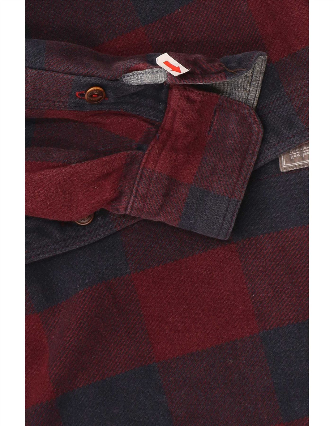 Fat Face Herre Classic Fit Flanellskjorte Lille rød ternet bomuld