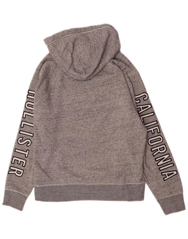 Hollister Herre grafisk hættetrøje Jumper Medium Grey Flecked Bomuld