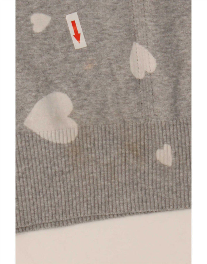 Marks & Spencer Dame sweater med rund hals DK 14 Medium Grey Heart