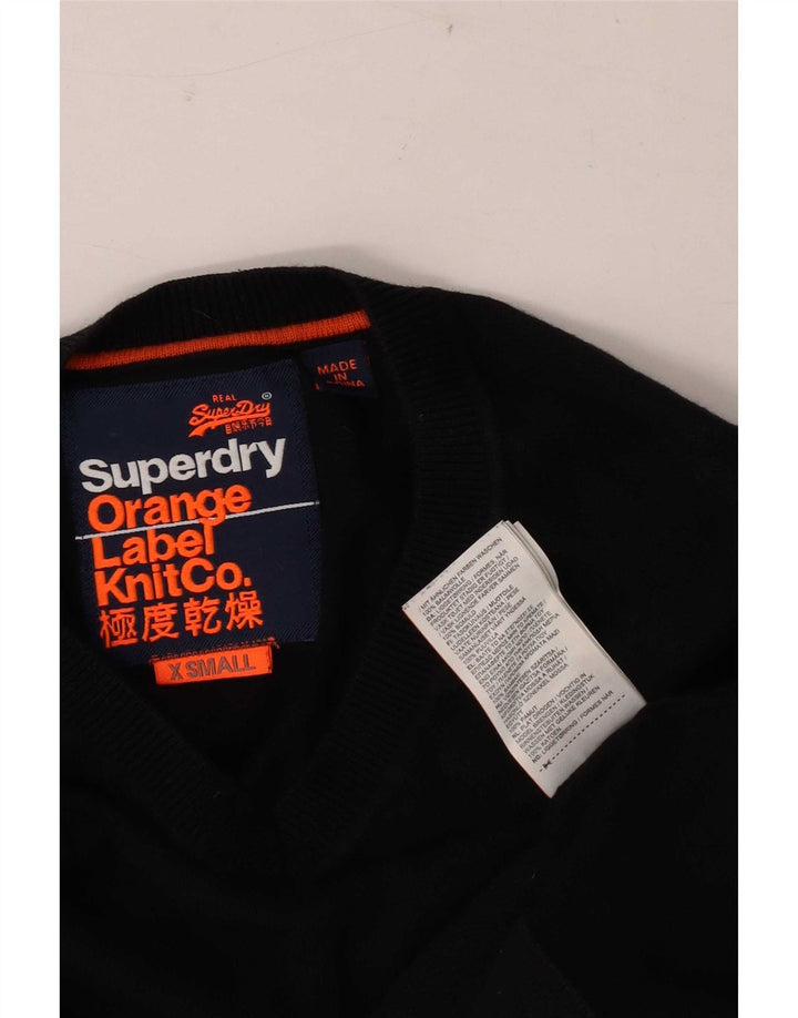 Superdry Herre V-hals sweater XS Sort bomuld