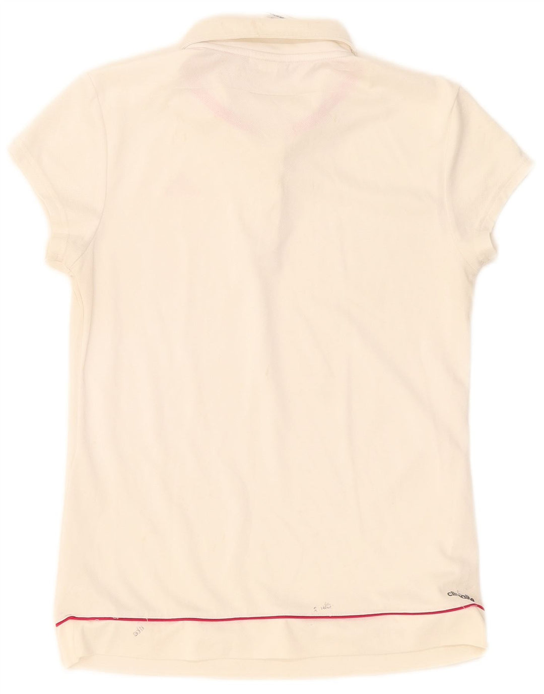 Adidas Dame Climalite Polo Shirt UK 8/10 Small White Polyester