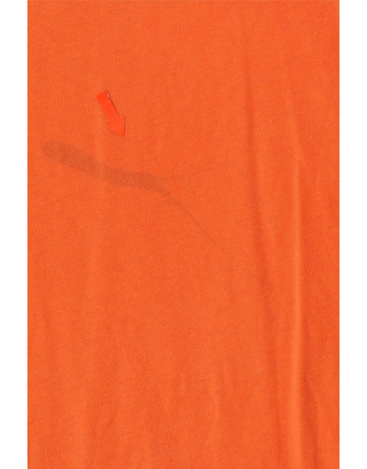 Adidas Herre T-Shirt Top Medium Orange Colourblock Bomuld