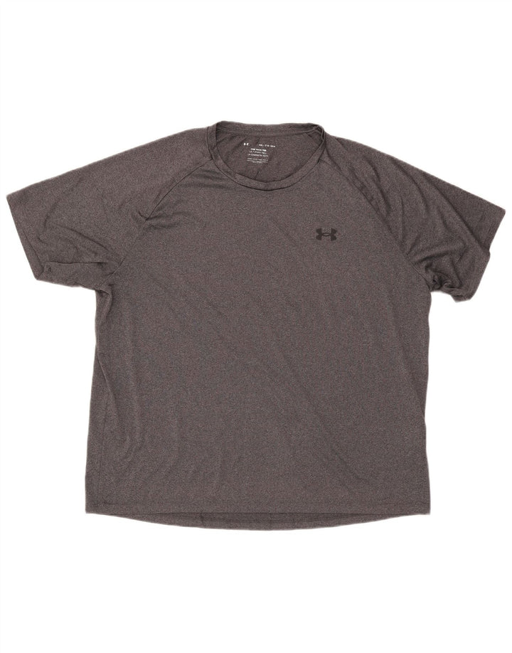 Under Armour Herre T-Shirt Top 2XL Grå Polyester