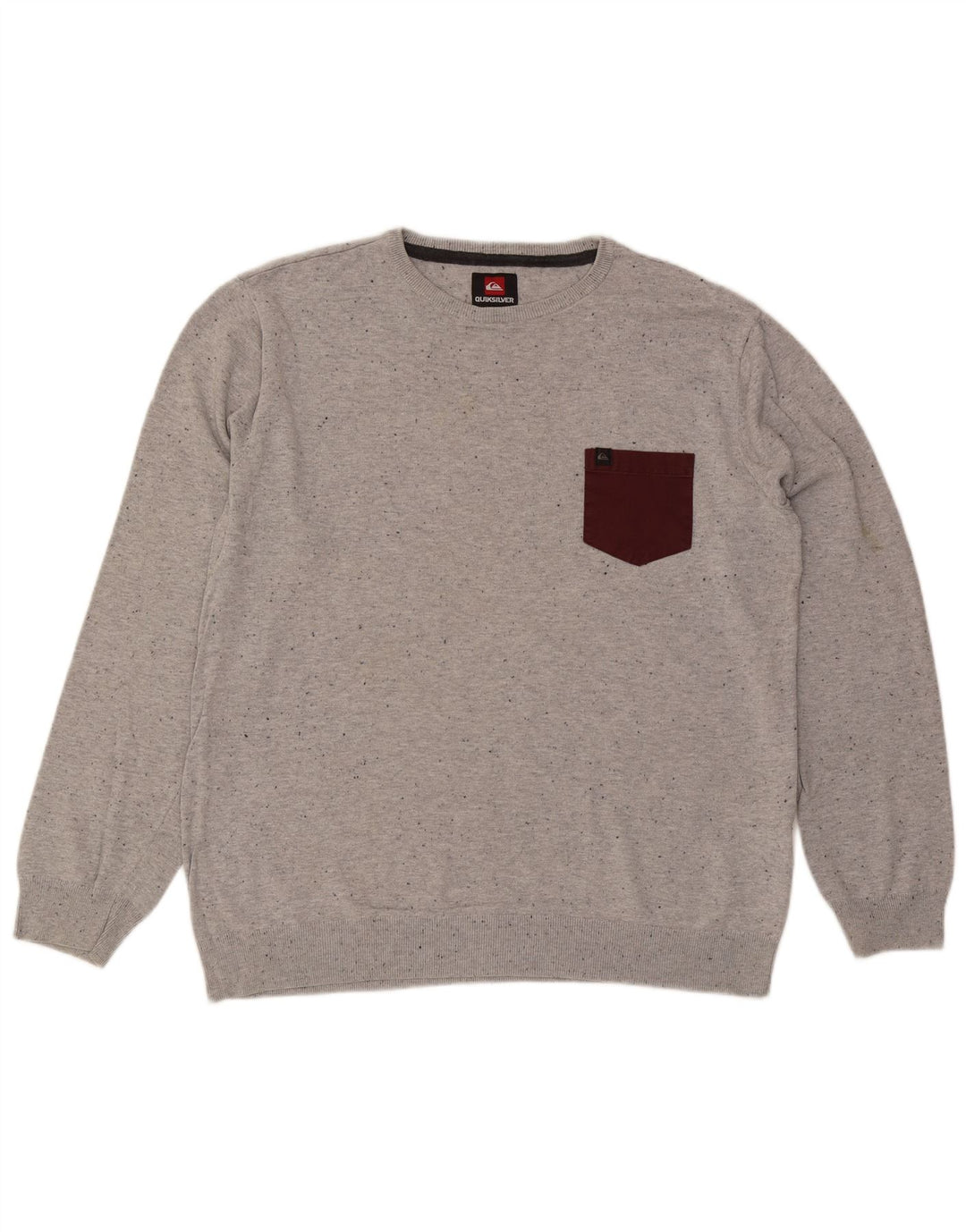 Quiksilver Herre Crew Neck Jumper Sweater XL Grå Bomuld